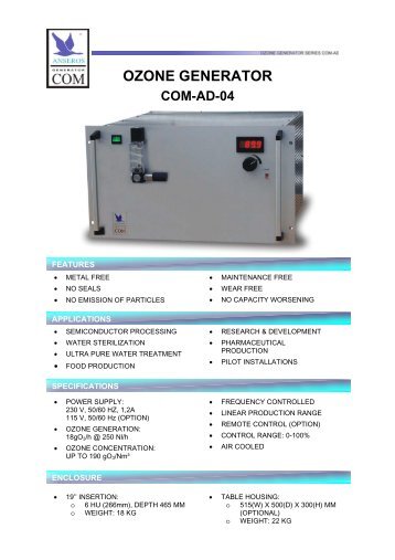 Anseros Ozone Generator COM-AD-04