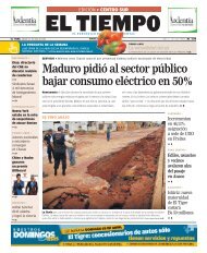 Maduro pidió al sector público bajar consumo eléctrico ... - El Tiempo