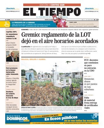 Gremio: reglamento de la LOT dejó en el aire horarios ... - El Tiempo