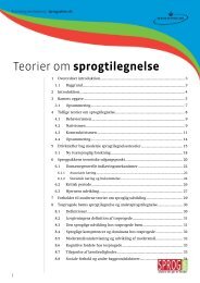 teorier om sprogtilegnelse – tekst - SPROGPAKKEN:DK