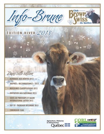 Info-Brune hiver 2013 - Club Brown Swiss du Québec
