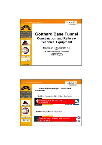 Gotthard Base Tunnel Construction and Railway- Technical ...