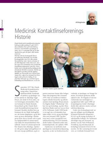 Medicinsk Kontaktlinseforenings Historie - Oftalmolog