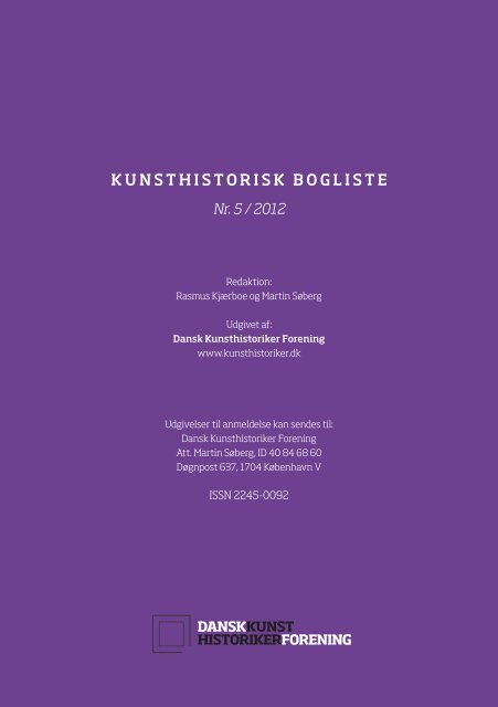 Hent Kunsthistorisk Bogliste nr. 5/2012 som pdf hér - Dansk ...