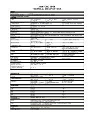 2014 FORD EDGE TECHNICAL SPECIFICATIONS