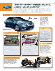 Ford Fusion Hybrid: Impressive Quality, Leading Hybrid Satisfaction