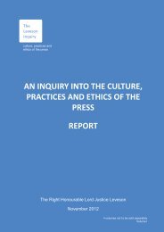 An inquiry into the culture, practices and ethics of the press: report ...
