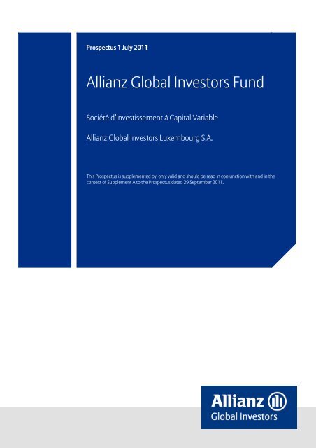 Allianz Global Investors Fund Allianz Global Investors Lux