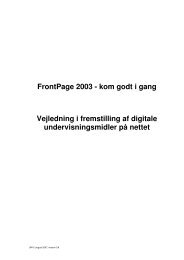 FrontPage 2003 - kom godt i gang Vejledning i fremstilling af digitale ...