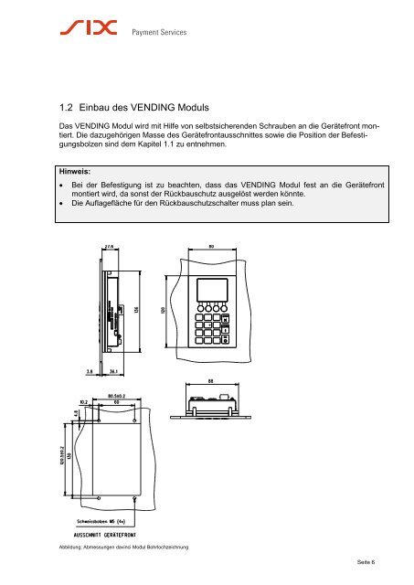 Einbau- und Inbetriebnahme Richtlinien davinci VENDING