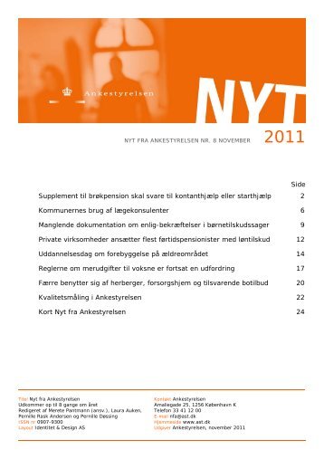 Nyt fra Ankestyrelsen nr. 8 november 2011