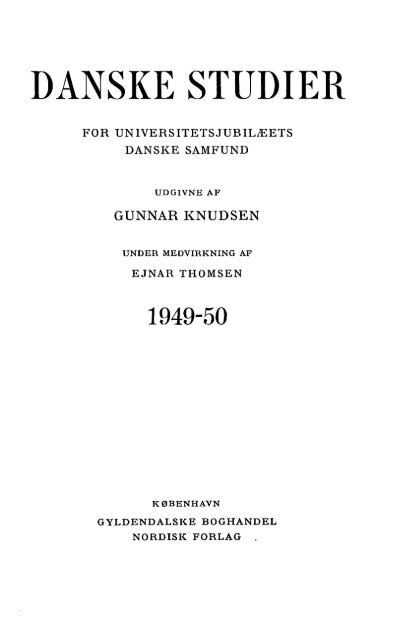 Danske Studier 1949-50