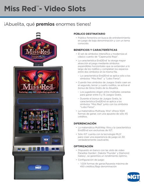 Miss Red™- Video Slots