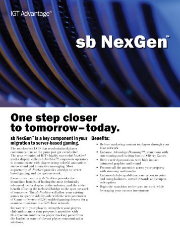 sb NexGen ™ - IGT.com