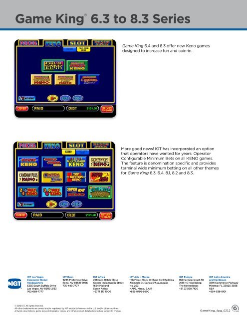 Igt game king setup guide Igt game king setup guide