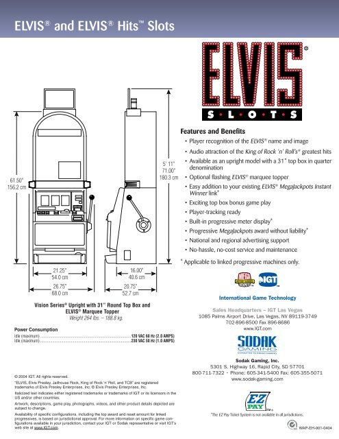 ELVIS® and ELVIS® Hits™ Slots - IGT.com