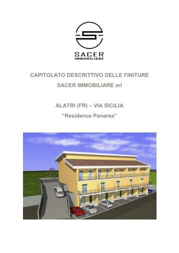 CAPITOLATO DESCRITTIVO DELLE FINITURE - Immobiliare.it