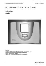 Solstyring SOR S www.baxi.dk