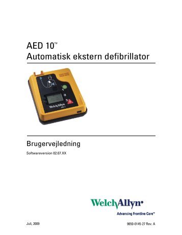 AED 10TM Automatisk ekstern defibrillator - Welch Allyn