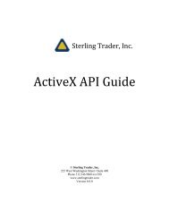 ActiveX API Guide - Sterling Trader