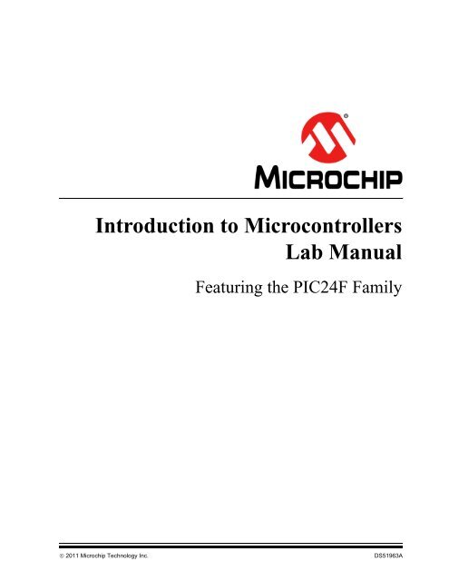 Introduction to Microcontrollers Lab Manual - Microchip