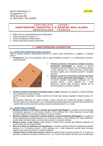 capitolatolavori caratteristiche costruttive e di ... - Immobiliare.it