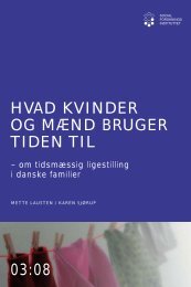 Hvad kvinder og mænd bruger tiden til