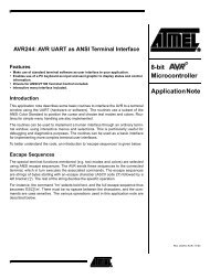 AVR244 AVR UART as ANSI Terminal Interface - Atmel Corporation