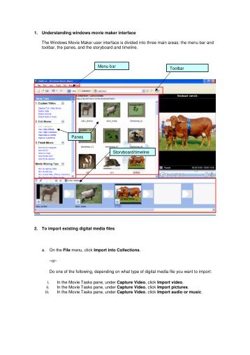 1. Understanding windows movie maker interface The Windows ...