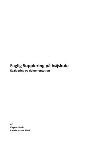 Faglig supplering* på højskole - FFD.dk