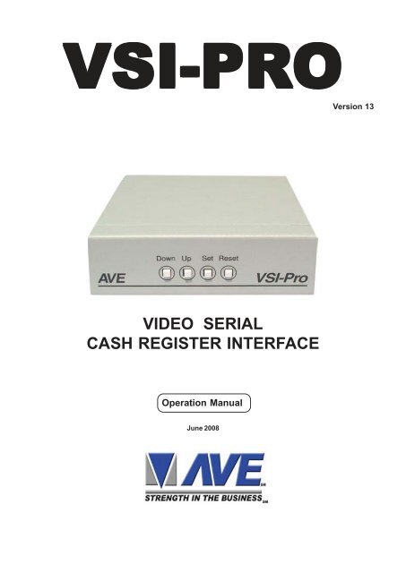 Video Serial Cash Register Interface Ave Uk Com