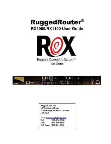 RuggedRouter User Manual - RuggedCom