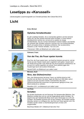 Lesetipps zu «Karussell»