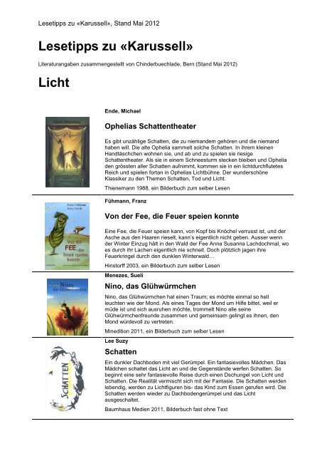 Lesetipps zu «Karussell»