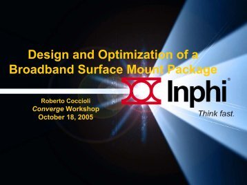 Design and Optimization of a Broadband Surface Mount Package