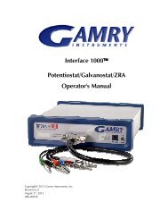 Interface 1000 - Gamry Instruments