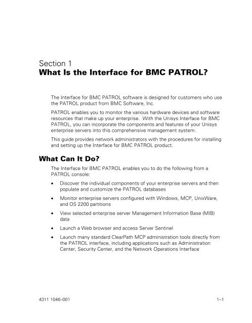 Interface for BMC PATROL Getting Started Guide - Public Support ...