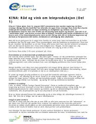 KINA: Råd og vink om leieproduksjon (Del 1) - Eksportaktuelt