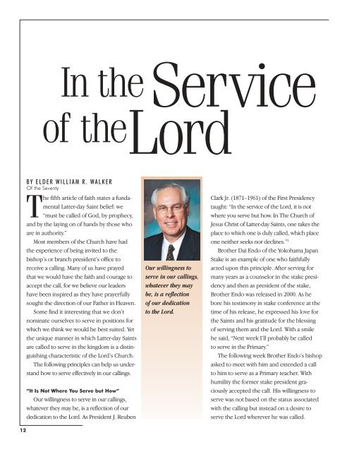 August 2006 Ensign - The Church of Jesus Christ of Latter-day Saints