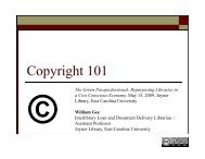 Copyright 101 - East Carolina University