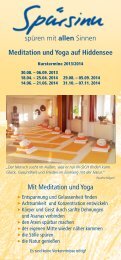 Mit Meditation und Yoga Meditation und Yoga auf Hiddensee ...