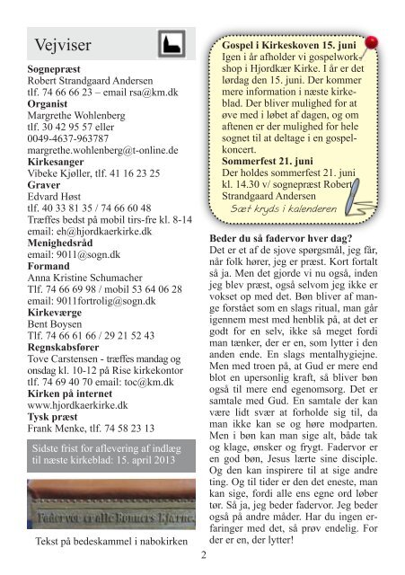 marts - maj 2013.pdf - Hjordkær kirke