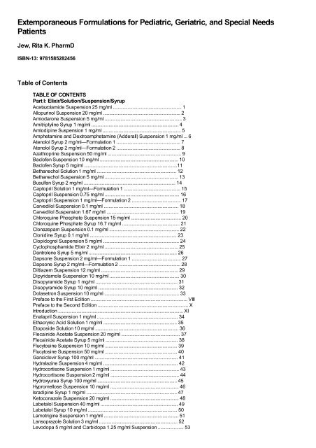 Table of Contents for (9781585282456) Extemporaneous ...