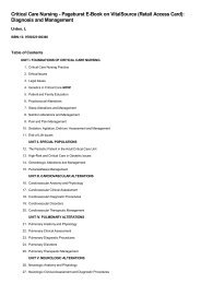 Table of Contents for (9780323100366) Critical Care Nursing ...