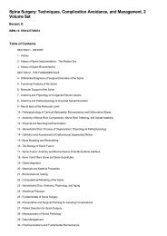 Table of Contents for (9781437705874) Spine Surgery: Techniques ...