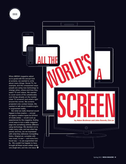 THIRD ANNUAL SCREENS ISSUE - MediaPost