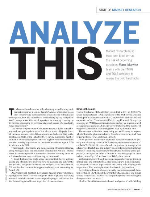 Analyze this - Medical Marketing and Media