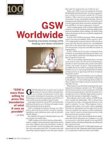 GSW Worldwide - Medical Marketing and Media