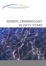 Nordic Criminology in Fifty Years - Scandinavian Research Council ...