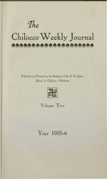 Chilocco Weekly Journal